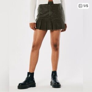 Hollister Dark Olive Green Mini Skirt